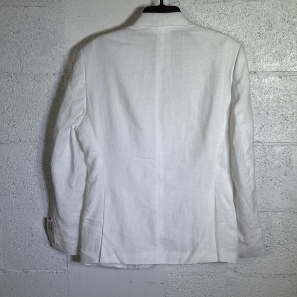 Bar III Men's Slim-Fit White 100% Linen Suit Jacket white 38S $360 - Picture 9 of 9